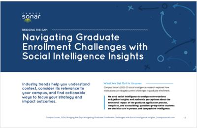 Bridging the Gap: Navigating Graduate Enrollment Challenges with Social Intelligence Insights