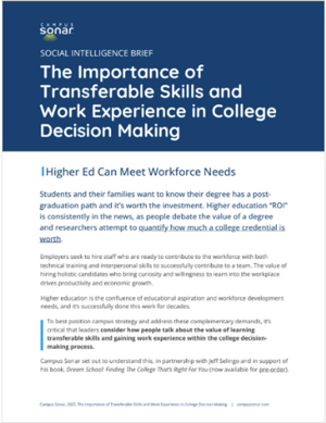The Importance of Transferable Skills and Work Experience in College Decision Making