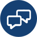 Two speech bubbles icon